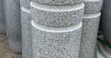 绍兴 芝麻白花岗岩挡车柱、隔离柱多少钱