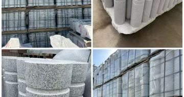 绍兴 芝麻白花岗岩挡车柱、隔离柱多少钱