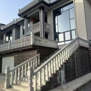 绍兴 芝麻白别墅阳台栏杆，楼梯栏杆