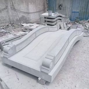 绍兴 芝麻灰花岗岩园林景观 小石桥