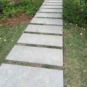 绍兴 芝麻黑小区踏步、汀步石铺装效果