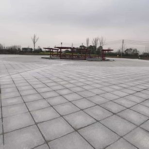 绍兴 芝麻白火烧面-公园广场地铺效果