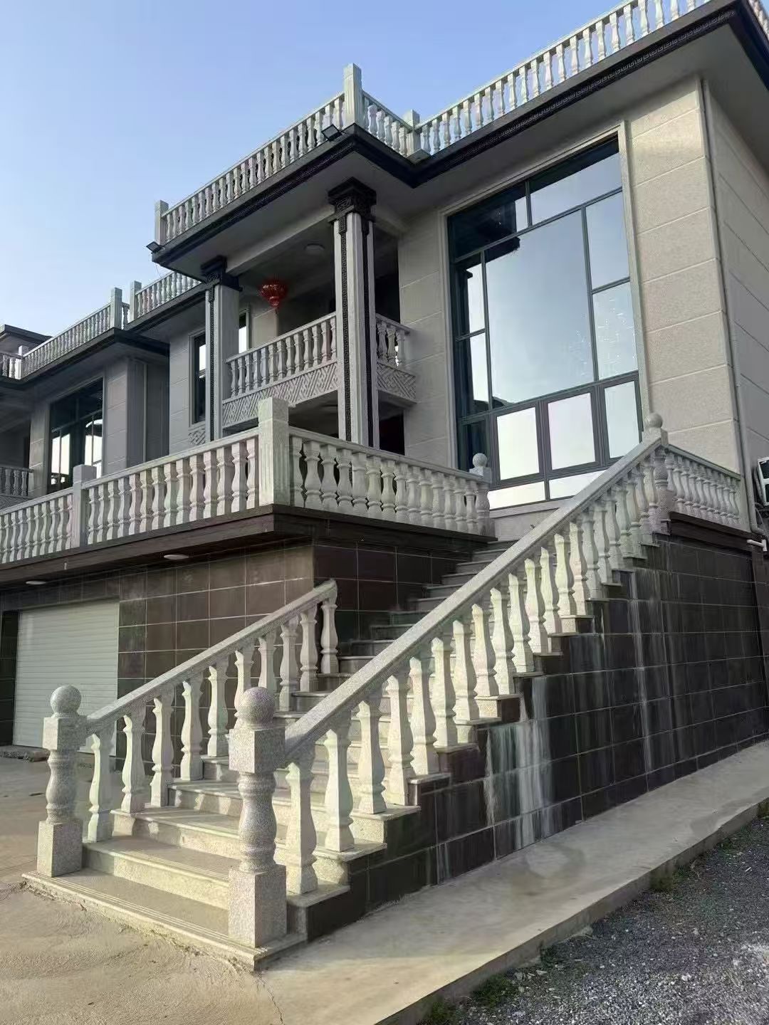 绍兴 芝麻白别墅阳台栏杆，楼梯栏杆