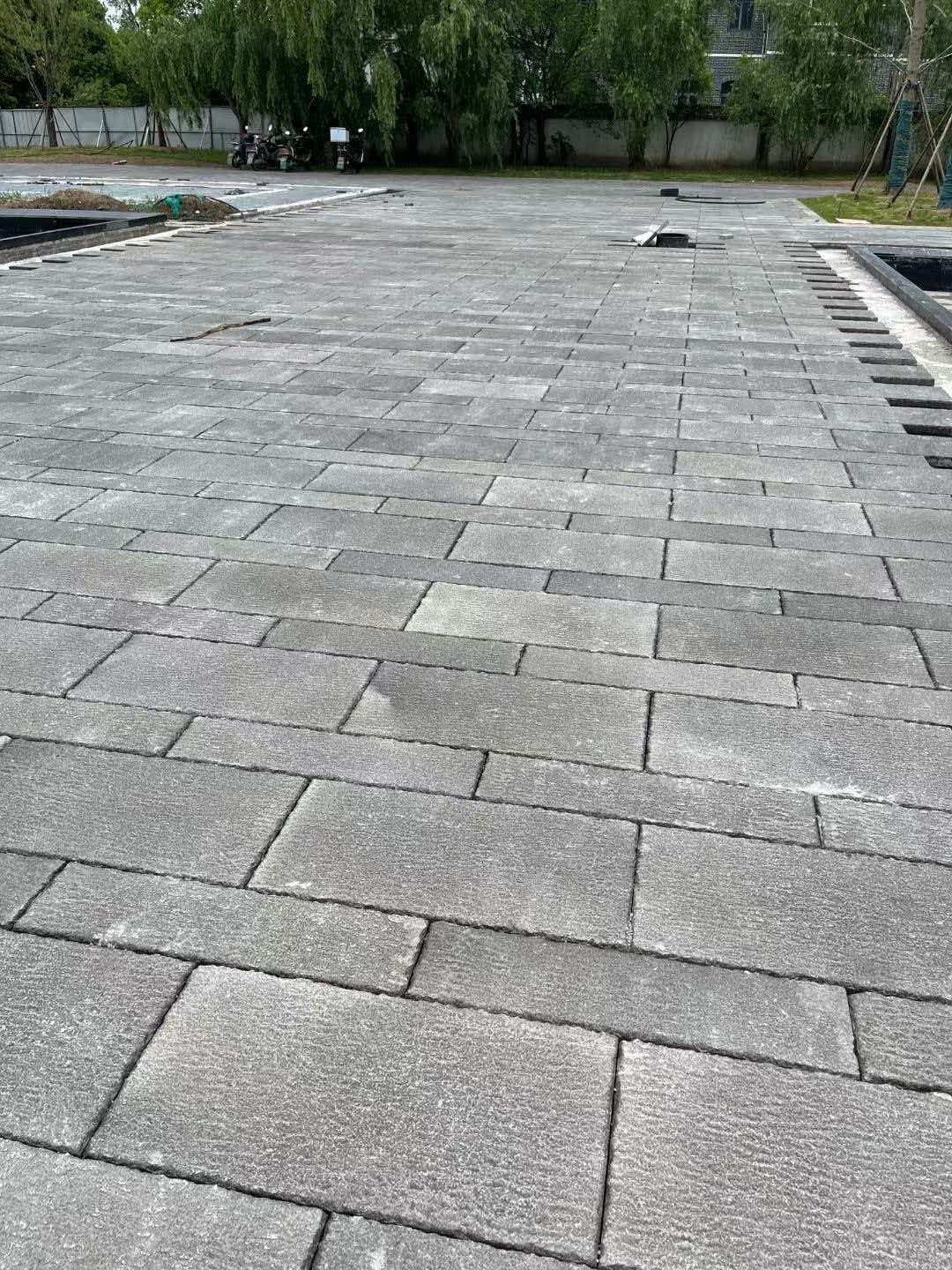 绍兴 工地仿古石铺装现场实拍