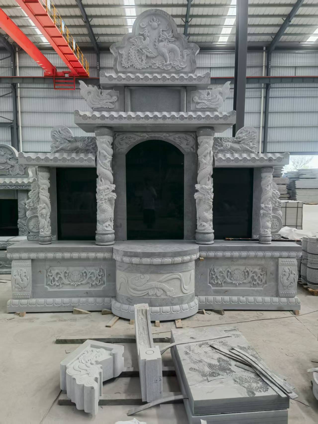 绍兴 芝麻灰高档墓碑，土墓，可定制