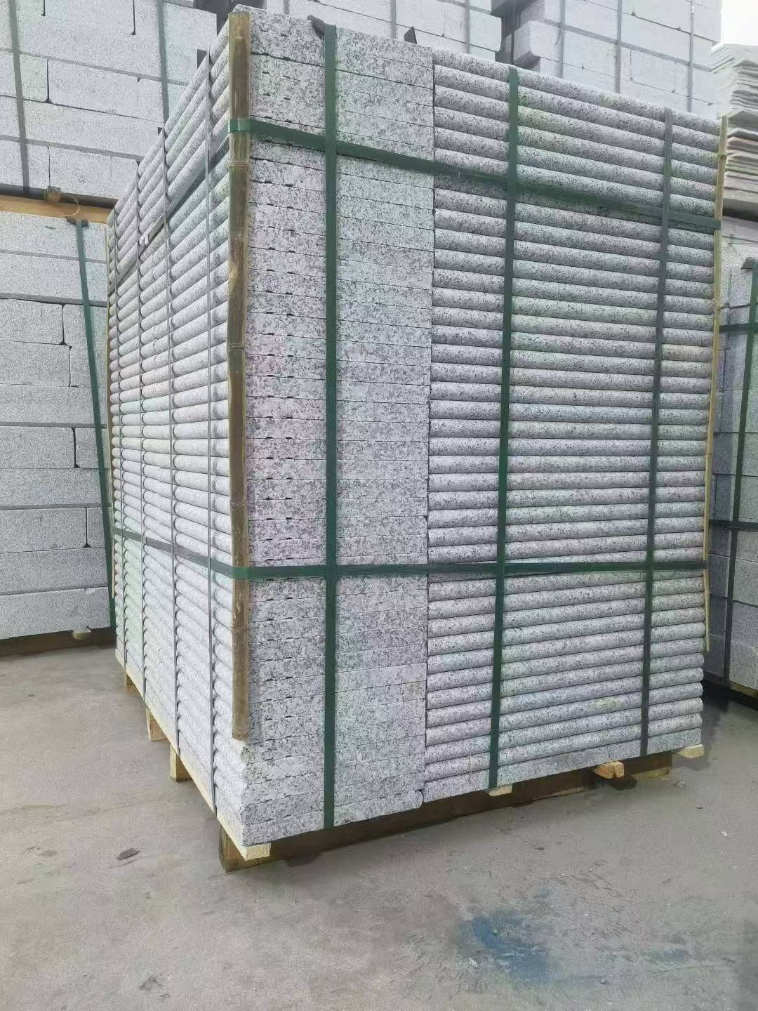 绍兴 芙蓉白3公分厚磨圆边、拉槽，楼梯踏步